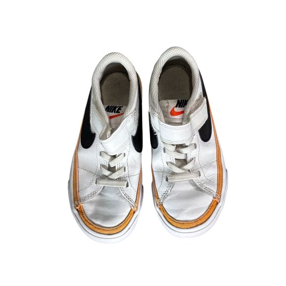 Nike Kids White & Orange Velcro Sneakers Size 10.5C - Picture 3 of 9